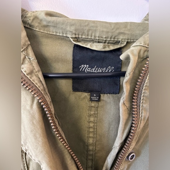 Madewell Madewell Fishtail Anorak hooded jacket in army green - Picture 2 of 10